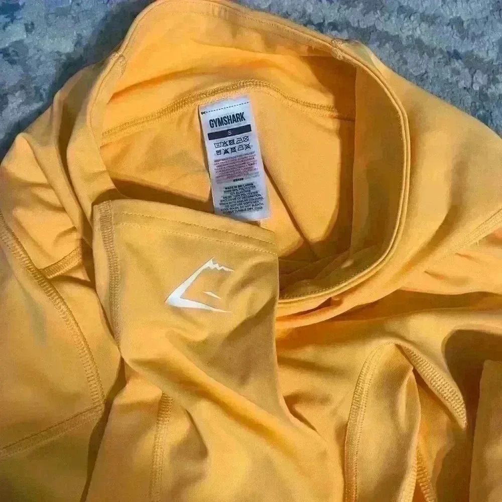 NWOT Gymshark PULSE MESH LEGGINGS apricot orange small - Picture 2 of 5